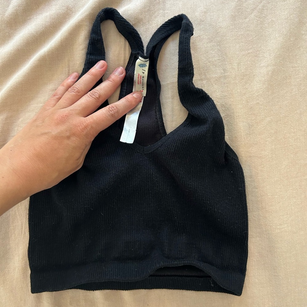 FP Movement Black Ribbed Women's Sports Bra